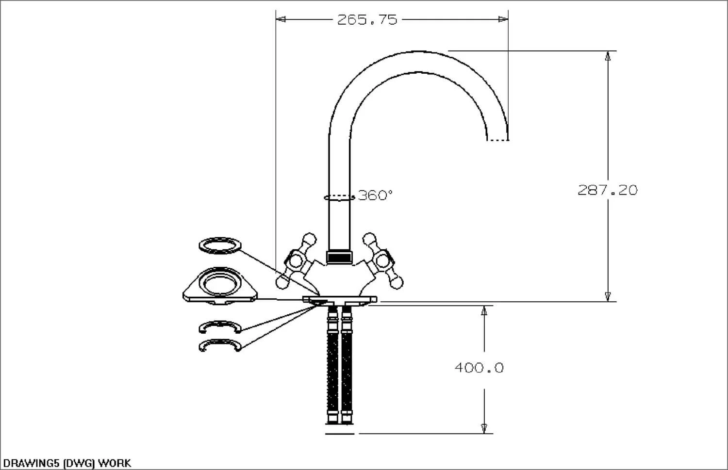 Harma Classic kitchen mixer in bronze — view 2