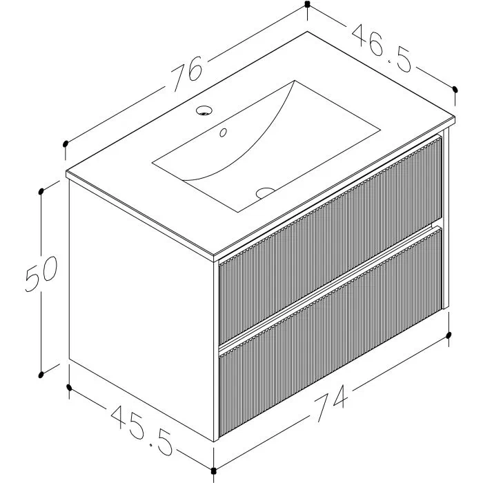 Harma Urban allaskaappi harmaana 76×50 cm — kuva 2